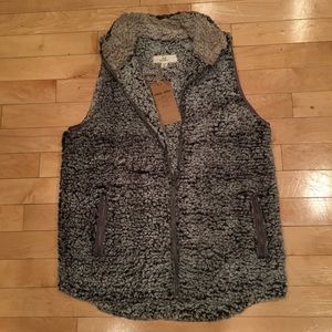 Plush fleece vest